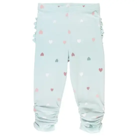 RuffleButts Sweet Hearts Knit Ruched Bow Leggings image {5}