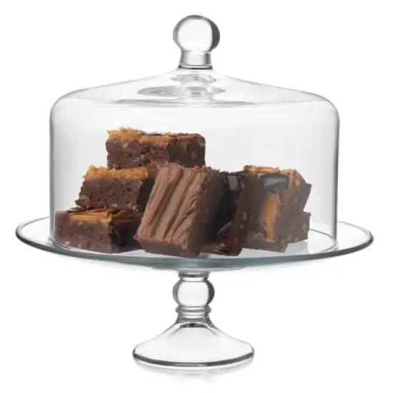 Libbey Selene Glass Cake Stand with Dome image {6}