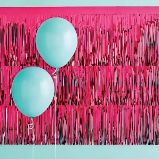 Hot Pink Metallic Layered Fringe Decor - Spritz&trade; image {1}