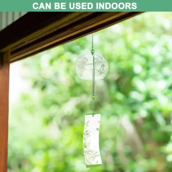 Unique Bargains Handmade Outdoor Garden Decoration Wind Chimes Green Purple 1 Pack image {3}