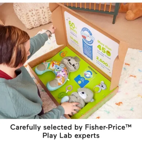 Fisher-Price Baby Play Kit Let&rsquo;s Try Tummy Time Gift Set, Developmental Toys with Activity Guide image {2}