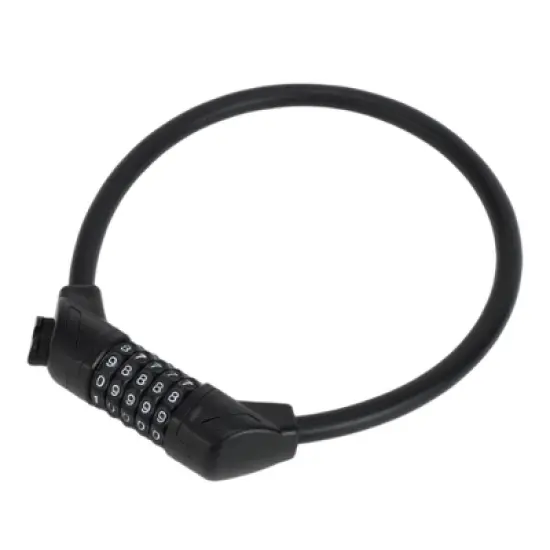 Unique Bargains Bicycle Padlock Cable Spiral Lock 5 Digit Resettable Bike Cable Lock Black image {6}