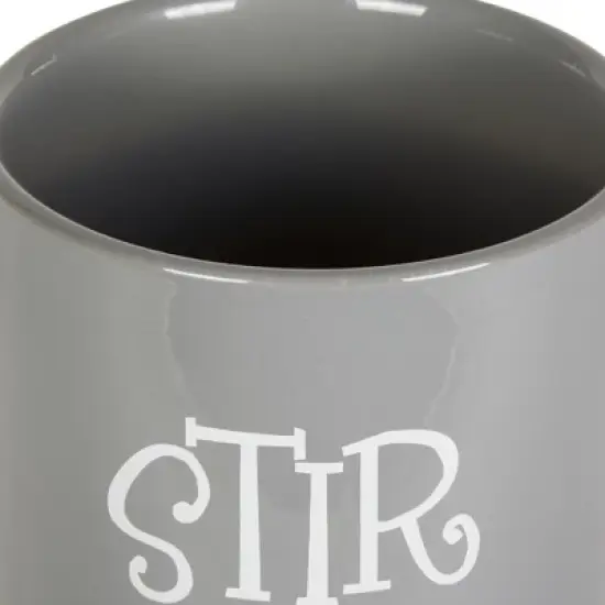 Design Imports Gray Stir It Up Ceramic Utensil Holder image {6}