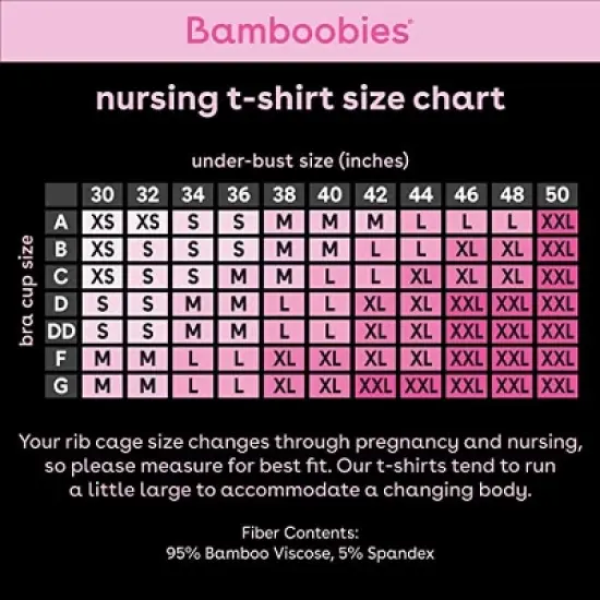 Bamboobies Nursing T-shirt for Breastfeeding - Black image {3}
