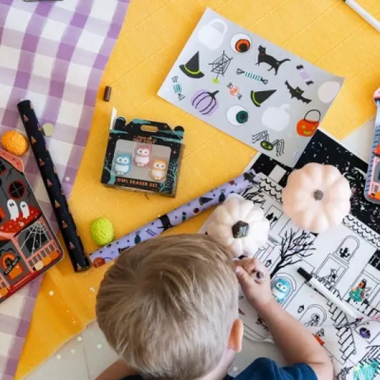 Daydream Society - Trick or Treat Street Halloween or Back to School Owl Erasers - Pack of 3 Erasers image {1}