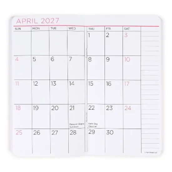 See It Bigger 3.75"x6.75" 2 Year 2026-2027 Monthly Pocket Planner image {4}