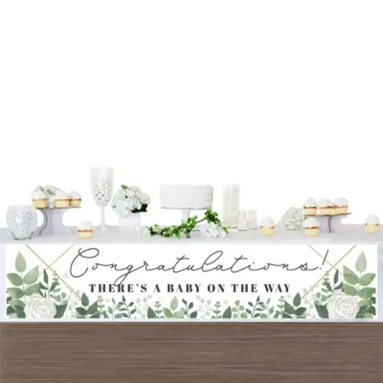 Big Dot of Happiness Boho Botanical Baby - Greenery Baby Shower Decorations Party Banner image {2}