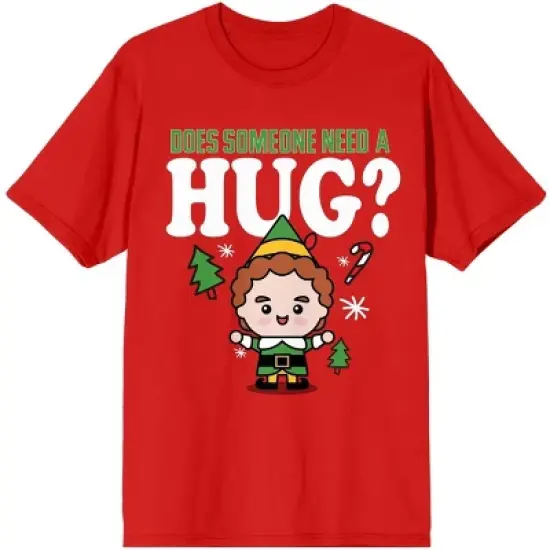 Elf Need A Hug Women's Red T-shirt image {7}