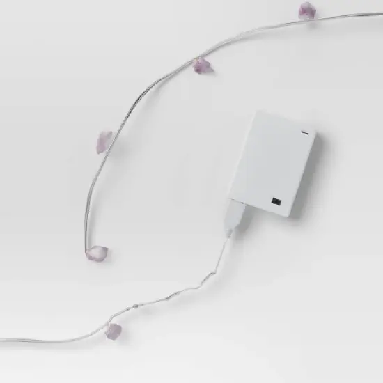 Amethyst Fairy Lights Purple - Room Essentials&trade;: LED Indoor Novelty String Lights for Dorm Decor, USB/Battery Powered image {2}