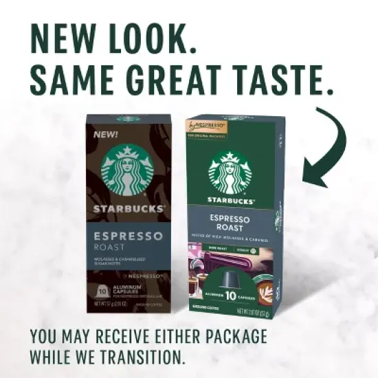 Starbucks by Nespresso Original Line Pods Dark Roast Coffee Espresso Roast - 10ct image {2}