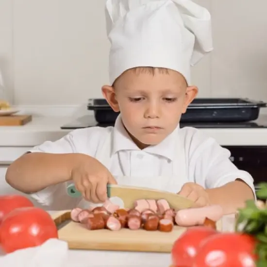 Wooden Cooking & Baking Set for Kids &ndash; Safe, Real Kitchen Tools &ndash; Durable Utensils, Perfect Gift for Creating Lasting Family Memories image {5}