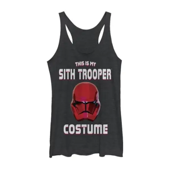 Women's Star Wars: The Rise of Skywalker Halloween Sith Trooper Costume Racerback Tank Top image {2}