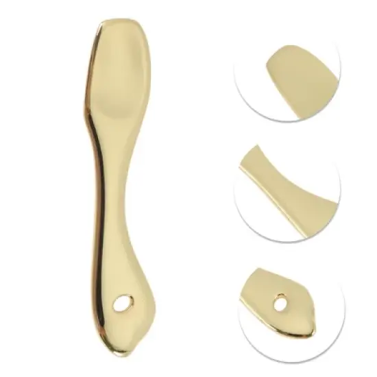 Unique Bargains Portable Flat Head Mini Makeup Cosmetic Spoon 2 Pcs image {2}