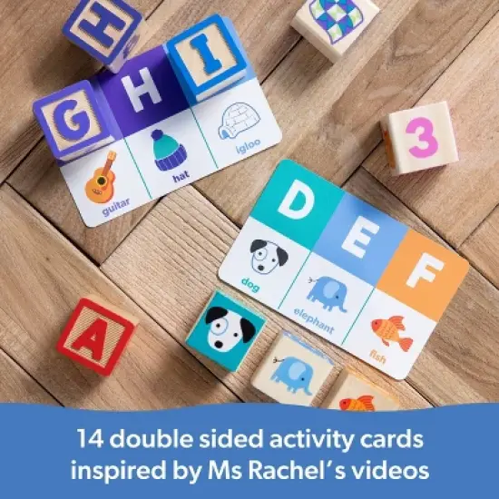 Melissa & Doug Ms. Rachel Letter, Number, and Game Wooden Learning Blocks with Activity Cards image {7}