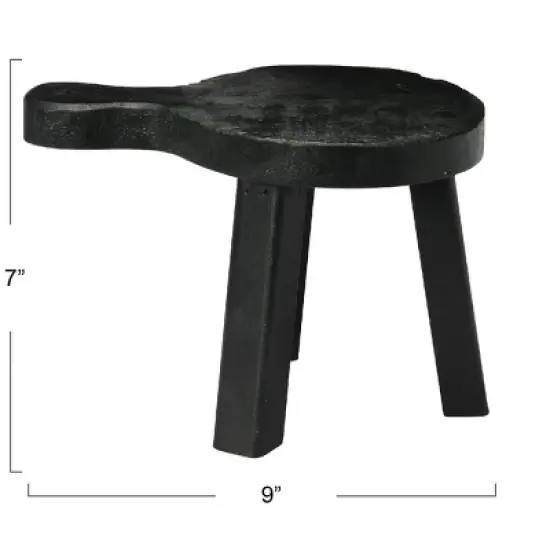Storied Home Decorative Wood Pedestal, Black image {2}