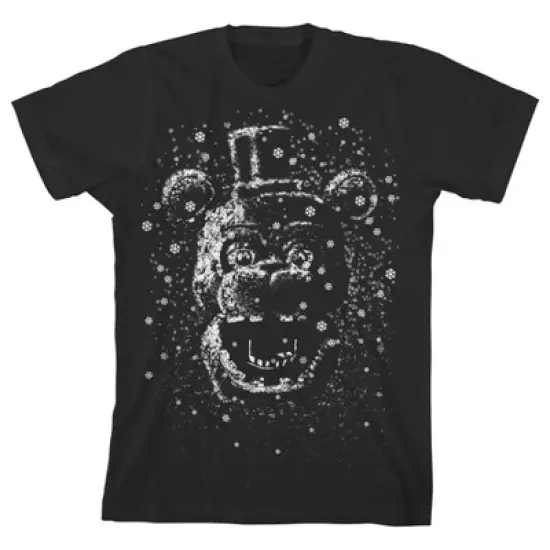Five Nights at Freddy's Snow Freddy Boy's Black T-shirt image {4}