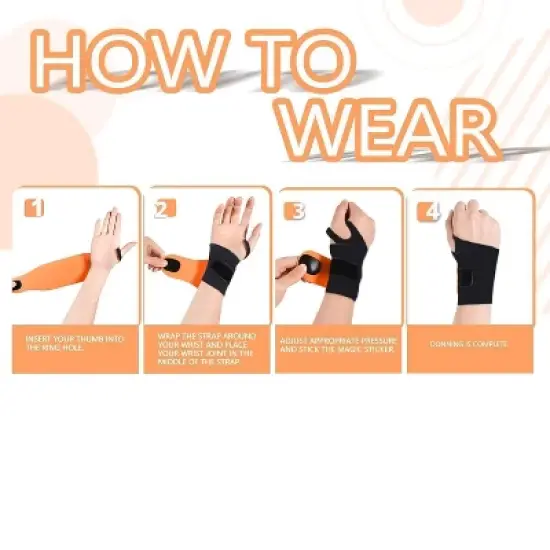 Wrist Brace,Wrist Support for Carpal Tunnel Pain Relief,Ulnar Wrist Brace Ultra-Thin Elastic for Tear image {5}