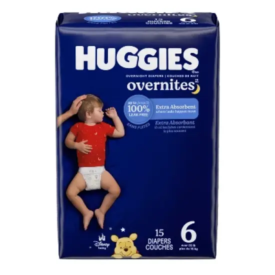 Huggies Overnites Diapers Jumbo Pack - Size 6 - 15ct image {1}