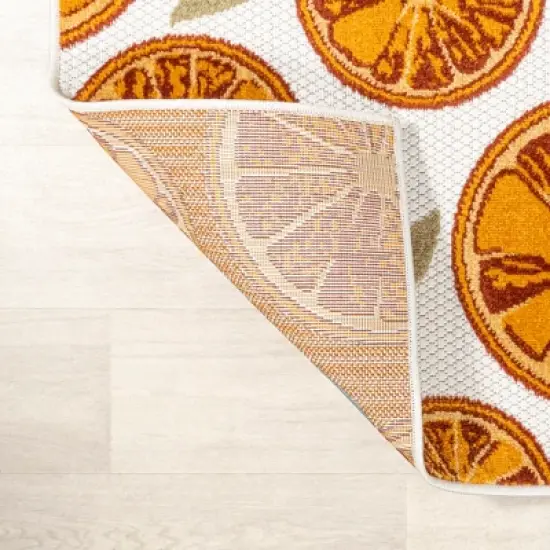 Aranciata Citrus Slice High-Low Indoor/Outdoor Area Rug - JONATHAN Y image {5}