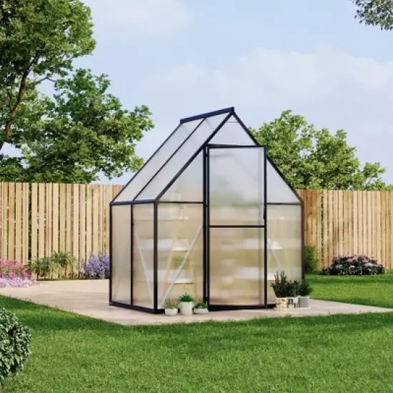 Aluminum-Framed Polycarbonate Greenhouse with Roof Vent image {8}