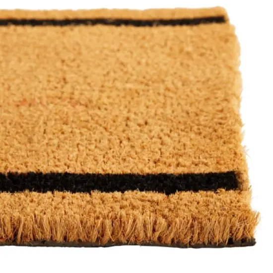 Juvale Natural Coco Large Welcome Mat for Entry Way, Long Coir Outdoor Rug, Nonslip, 17 x 60 In image {4}