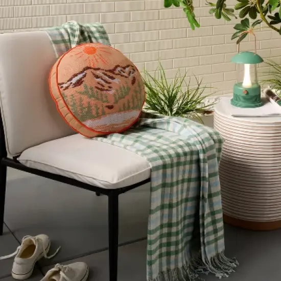 Portable LED Table Lantern with Bluetooth Speaker Green - Hearth & Hand&trade; with Magnolia image {1}