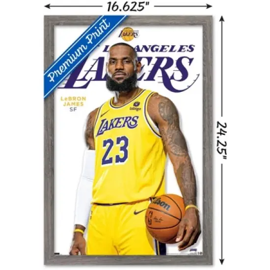 Trends International NBA Los Angeles Lakers - LeBron James Feature Series 23 Framed Wall Poster Prints image {2}