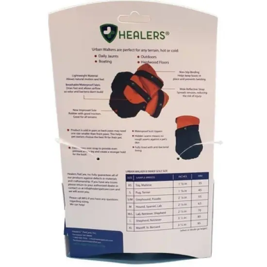 Healers Urban Walker Dog Boots - Orange image {3}