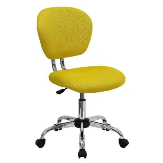 Emma and Oliver Mid-Back Mesh Padded Swivel Task Office Chair with Chrome Base image {21}