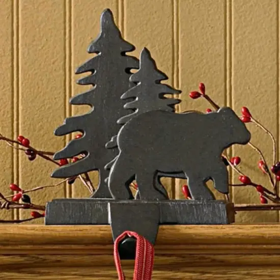 Park Designs Bear & Tree Stocking Hanger - Set of 2 image {1}