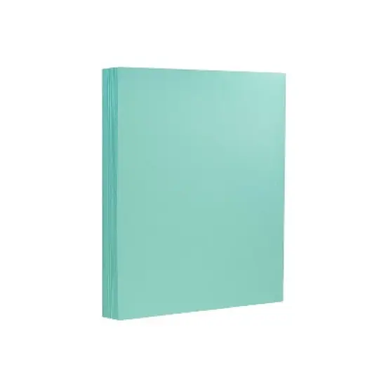 JAM Paper Extra Heavyweight 130 lb. Cardstock Paper 8.5" x 11" Turquoise 25 Sheets/Pack (296131624) image {1}