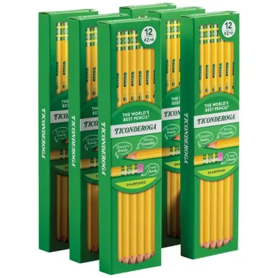 72ct Ticonderoga Wood #2 Pencil Yellow image {1}