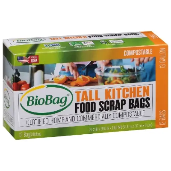 BioBag Tall Kitchen Compostable Food Trash Bags - 12ct/13gal image {4}