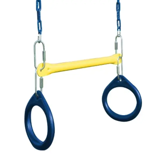 Swing-N-Slide Ring/Trapeze Combo Swing - Blue/Yellow image {2}