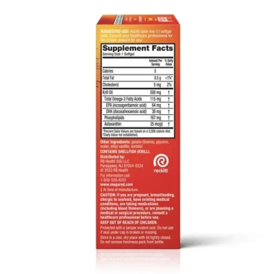 Schiff MegaRed Extra Strength Omega-3 Krill Oil 500 mg Supplement, 40 Ct image {3}