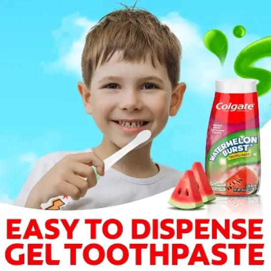Colgate 2-in-1 Kids' Flouride Toothpaste and Anticavity Mouthwash - Watermelon Burst - 4.6oz image {4}