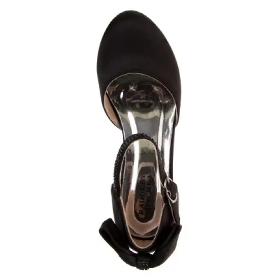 Badgley Mischka Girls' Wedding Shoes Back Bow With Hook and Loop- Perfect for Parties, Weddings, and Special Occasions (Little Kid/ Big Kids) image {4}