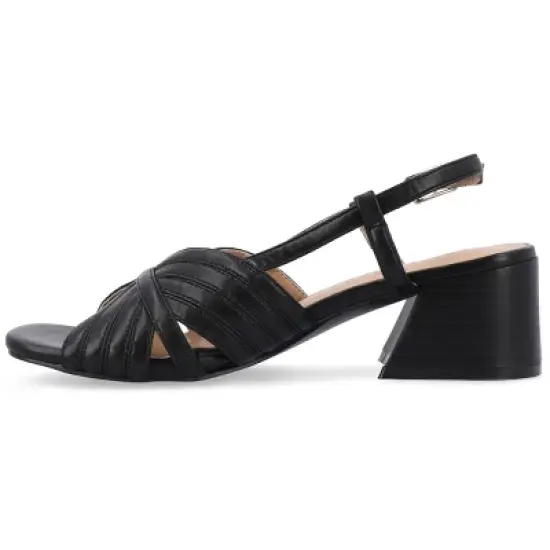 Journee Collection Womens Kirsi Sling Back Stacked Heel Open Toe Sandals image {1}