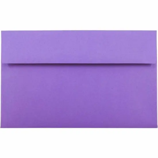 JAM PAPER #10 Business Colored Window Envelopes - 4 1/8 x 9 1/2 - Violet Recycled - 100/Pack image {6}