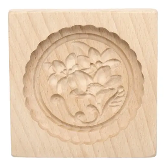 Unique Bargains Wooden 3D Carved Non-stick Vintage Baking Cookie Biscuit Mould image {10}