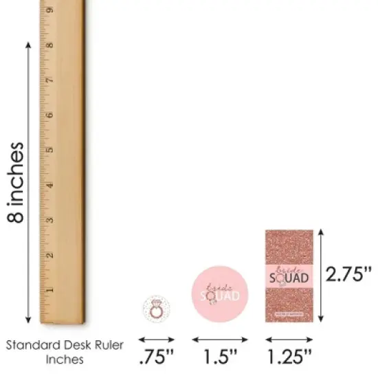 Big Dot of Happiness Bride Squad - Rose Gold Bridal Shower or Bachelorette Party Candy Favor Sticker Kit - 304 Pieces image {5}