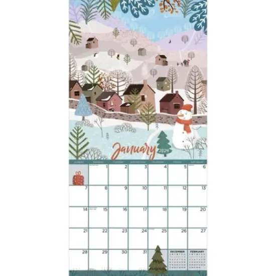 TF Publishing 2024 Wall Calendar 12"x12" Folk image {1}