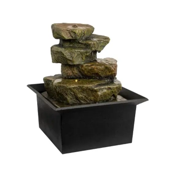Nature Spring LED Tabletop Rock Water Fountain image {5}