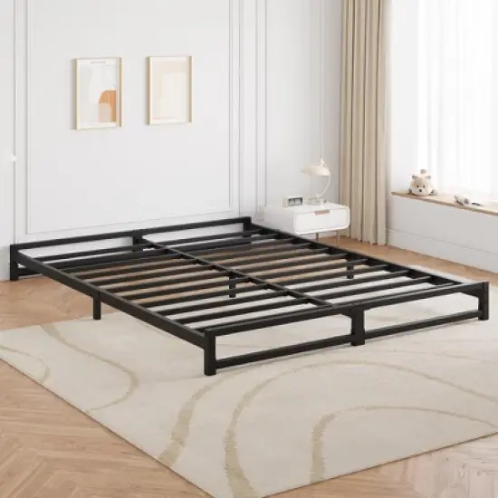 Whizmax 6 Inch Twin Size Bed Frame Heavy Duty Metal Platform Bed Frame, Steel Slats Support and Mattress Foundation, No Box Spring Needed, Black image {11}