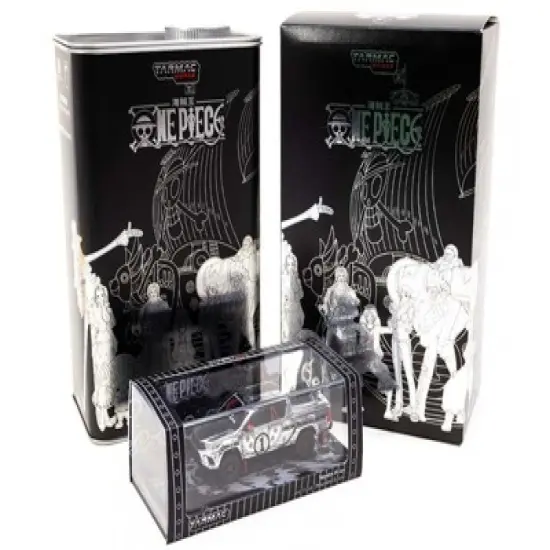 Toyota Hilux Truck Silver w/Black Graphics "One Piece" (1999) TV Series w/METAL OIL CAN 1/64 Diecast Model Car by Tarmac Works image {2}