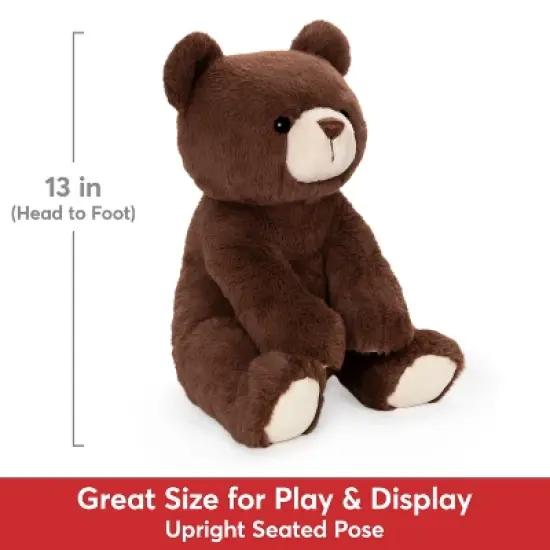 GUND Finley Teddy Bear, Premium Stuffed Animal for Ages 1 and Up, Chocolate Brown, 13&rdquo; image {2}