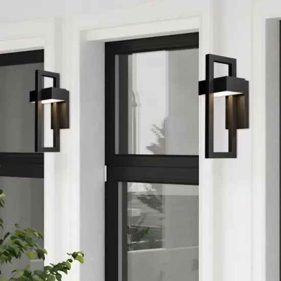 LamQee Modern Outdoor Wall Lights 3000K Integrated LED Outdoor Wall Sconces Lighting image {6}