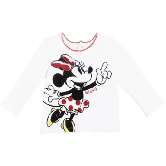 Disney Minnie Mouse Princess Ariel Baby Girls Bodysuit Graphic T-Shirt Mesh Skirt and Leggings 4 Piece Layette Set image {1}