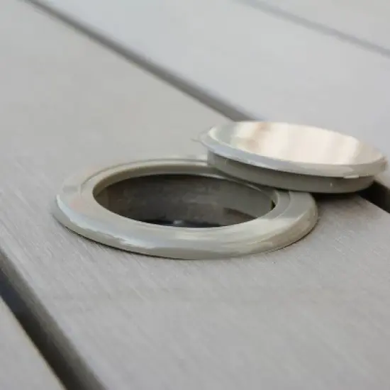 Outdoor Rectangle Dining Table - Sun Bleached Gray - CorLiving image {4}