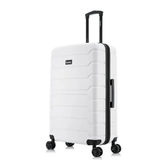 InUSA Trend Lightweight Hardside Large Checked Spinner Suitcase image {9}
